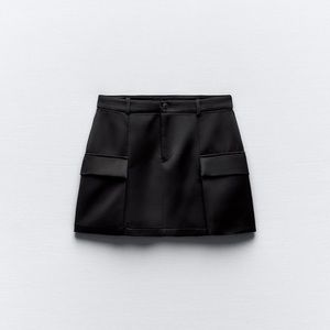 COPY - Zara Satin Effect Cargo Mini Skirt